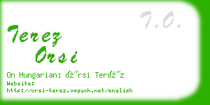 terez orsi business card